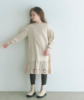 green label relaxing/裏毛ヘムレース ワンピース / キッズ  100cm―160cm/ワンピース
