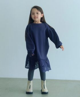 green label relaxing/裏毛ヘムレース ワンピース / キッズ  100cm―160cm/ワンピース