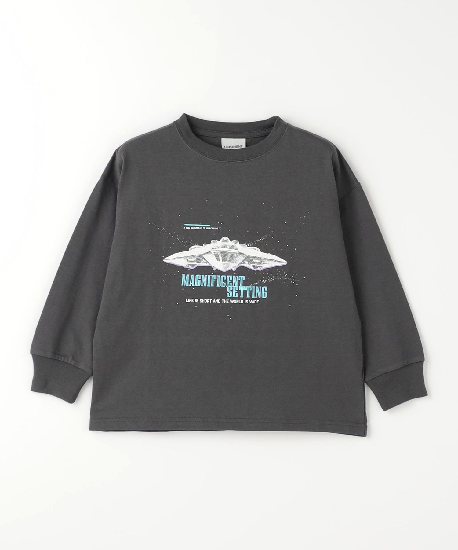 別注】＜URBAMENT＞SPACE ロングスリーブ Tシャツ 100cm―130cm