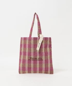 beej/【別注】＜beej＞チェック フラット トートバッグ / キッズ/トートバッグ