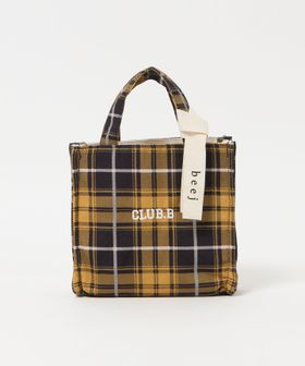 beej/【別注】＜beej＞チェック スクエア トートバッグ / キッズ/トートバッグ