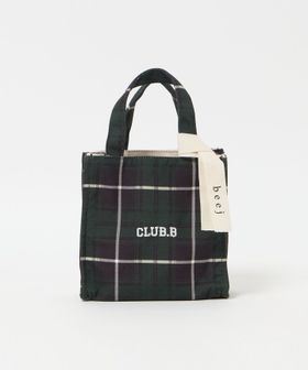 beej/【別注】＜beej＞チェック スクエア トートバッグ / キッズ/トートバッグ