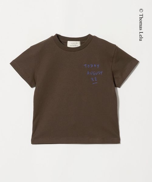 green label relaxing/【別注】＜Thomas Lelu＞サインアート 半袖 Tシャツ カットソー / キッズ 120cm―140cm/Tシャツ / カットソー