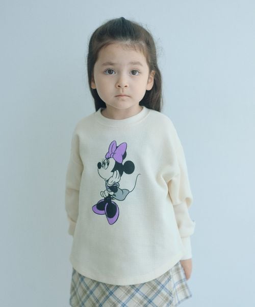 URBAMENT/【別注】＜URBAMENT＞ミニーマウス ロングスリーブ Tシャツ / キッズ 100cm―130cm/Tシャツ / カットソー
