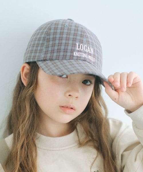 LOGAN knitting mills/【別注】＜LOGAN knitting mills＞チェック キャップ / キッズ/キャップ