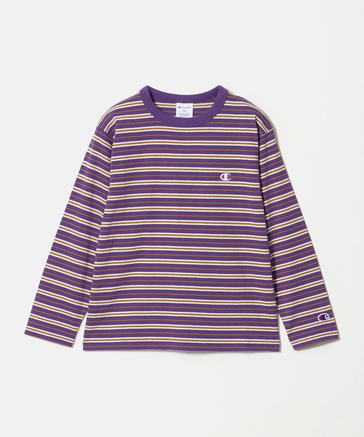 Champion＞ボーダー ロングスリーブ Tシャツ / キッズ 140cm―160cm