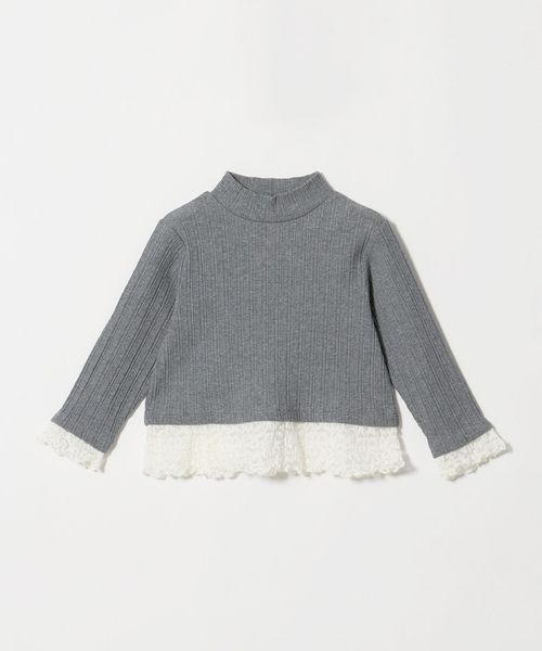 green label relaxing/チュール レース コンビ プルオーバー / キッズ 100cm―130cm/Tシャツ / カットソー