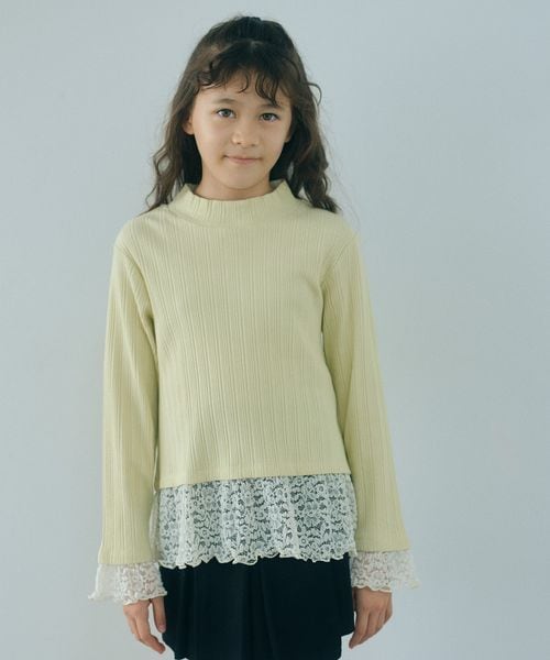 green label relaxing/チュール レース コンビ プルオーバー / キッズ 140cm―160cm/Tシャツ / カットソー