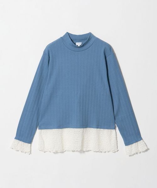 green label relaxing/チュール レース コンビ プルオーバー / キッズ 140cm―160cm/Tシャツ / カットソー