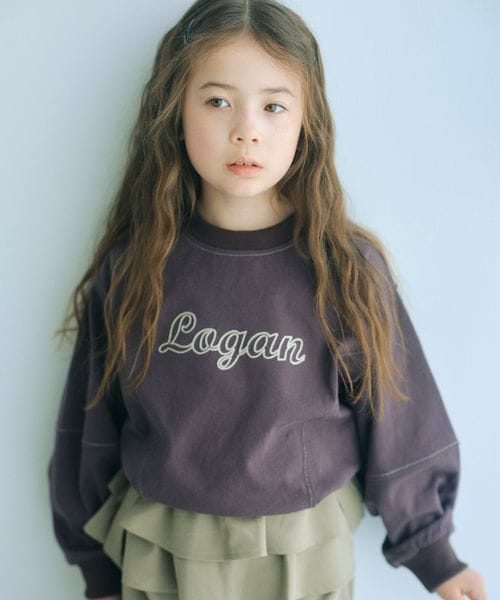 LOGAN knitting mills/ 【別注】＜LOGAN knitting mills＞チェーンステッチ プルオーバー / キッズ 120cm―160cm/スウェット / パーカー
