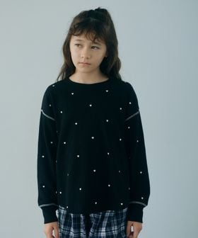green label relaxing/ハート ワッフル ロングスリーブ Tシャツ / キッズ 100cm―160cm/Tシャツ / カットソー