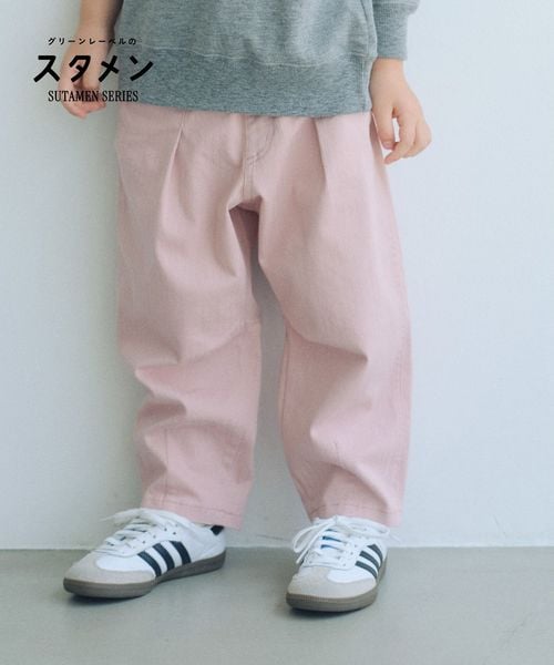 green label relaxing/【スタメンシリーズ】ストレッチ ヘリンボーン カーブパンツ / キッズ 100cm―160cm/イージーパンツ