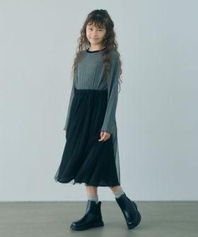 green label relaxing/チュールドッキング ワンピース / キッズ 100cm―160cm/ワンピース