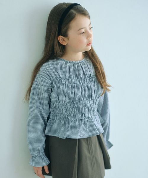 green label relaxing/【COOL CHIC GIRLS STYLE】チェック シャーリング プルオーバー / キッズ 120cm―160cm/シャツ / ブラウス