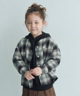 UNIVERSAL OVERALL/【別注】＜UNIVERSAL OVERALL＞Vネック チェック カーディガン / キッズ 100cm―130cm/カーディガン / ボレロ