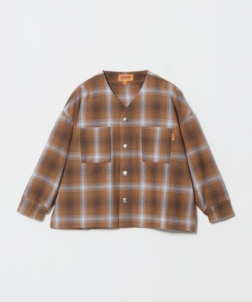 UNIVERSAL OVERALL/【別注】＜UNIVERSAL OVERALL＞Vネック チェック カーディガン / キッズ 100cm―130cm/カーディガン / ボレロ