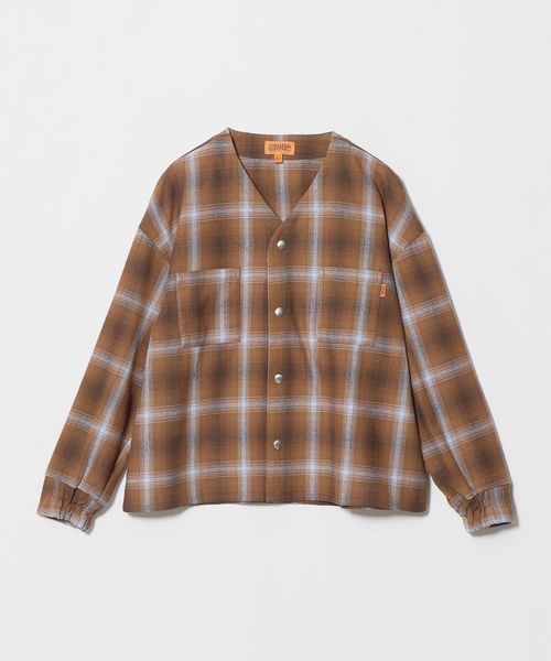 UNIVERSAL OVERALL/【別注】＜UNIVERSAL OVERALL＞Vネック チェック カーディガン / キッズ 140cm―160cm/カーディガン / ボレロ