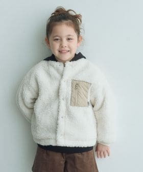 green label relaxing/【スタメンシリーズ】ボア スナップ ブルゾン / キッズ 100cm―160cm/ボア / フリースジャケット
