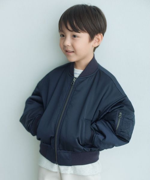 green label relaxing/【スタメンシリーズ】ナカワタ MA―1 / キッズ 100cm―160cm/中綿 / キルティングジャケット