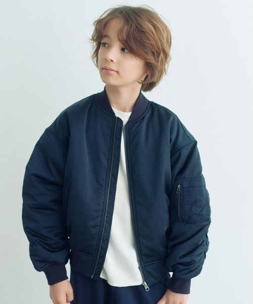 green label relaxing/【スタメンシリーズ】ナカワタ MA―1 / キッズ 100cm―160cm/中綿 / キルティングジャケット