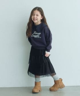 green label relaxing/プリーツ チュール ティアードスカート / キッズ 110cm―130cm/ひざ丈