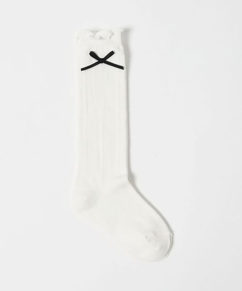 green label relaxing/リボン ハイソックス / 靴下 / キッズ 17cm―19cm/ソックス / 靴下