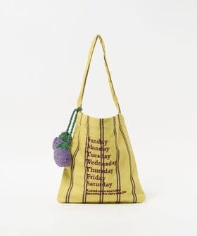 beej/【別注】＜beej＞チャーム付き ストライプ トートバッグ / キッズ/ショルダーバッグ