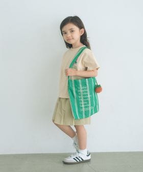 beej/【別注】＜beej＞チャーム付き ストライプ トートバッグ / キッズ/ショルダーバッグ
