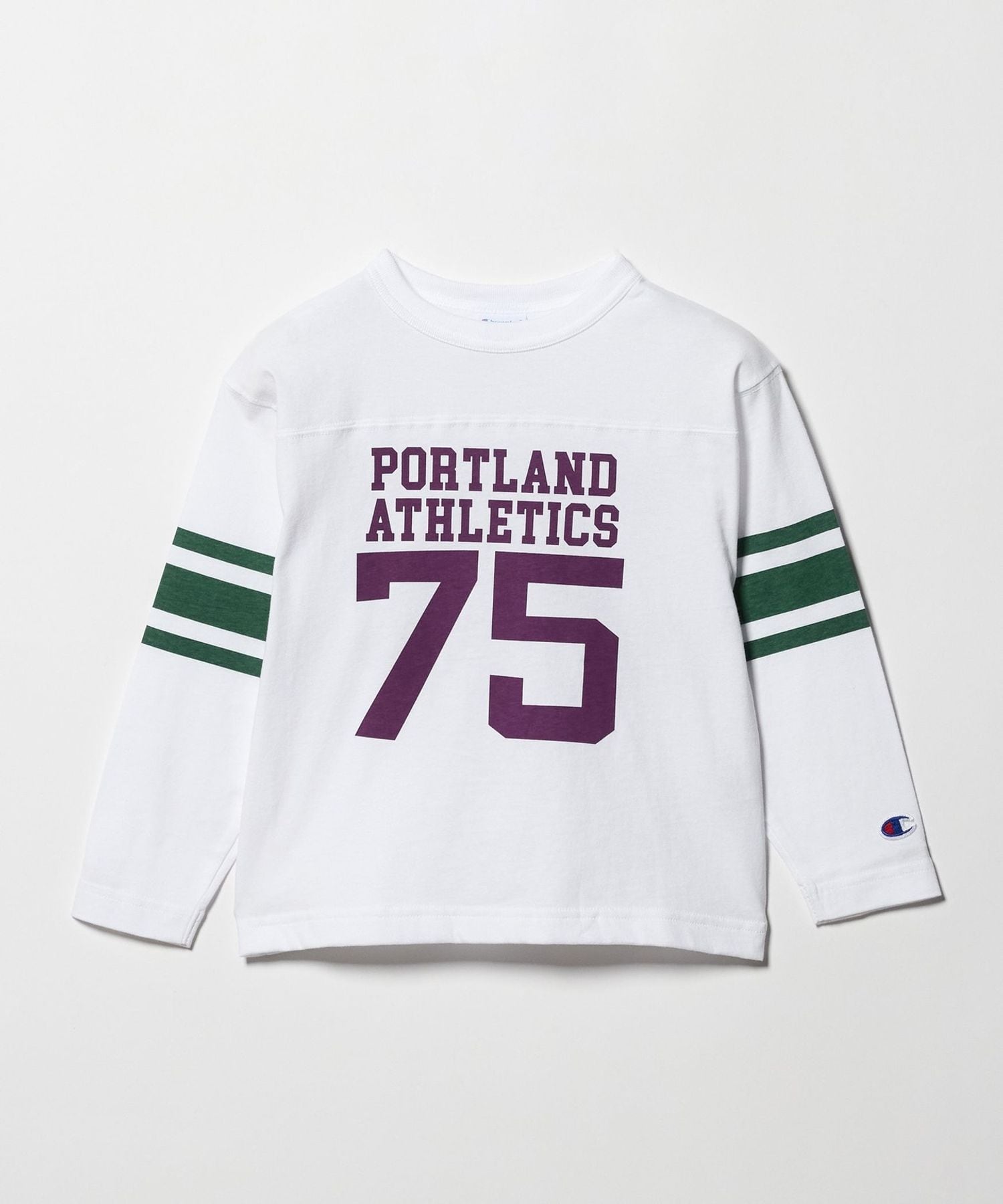 Champion＞ロングスリーブフットボール Tシャツ 110cm―130cm