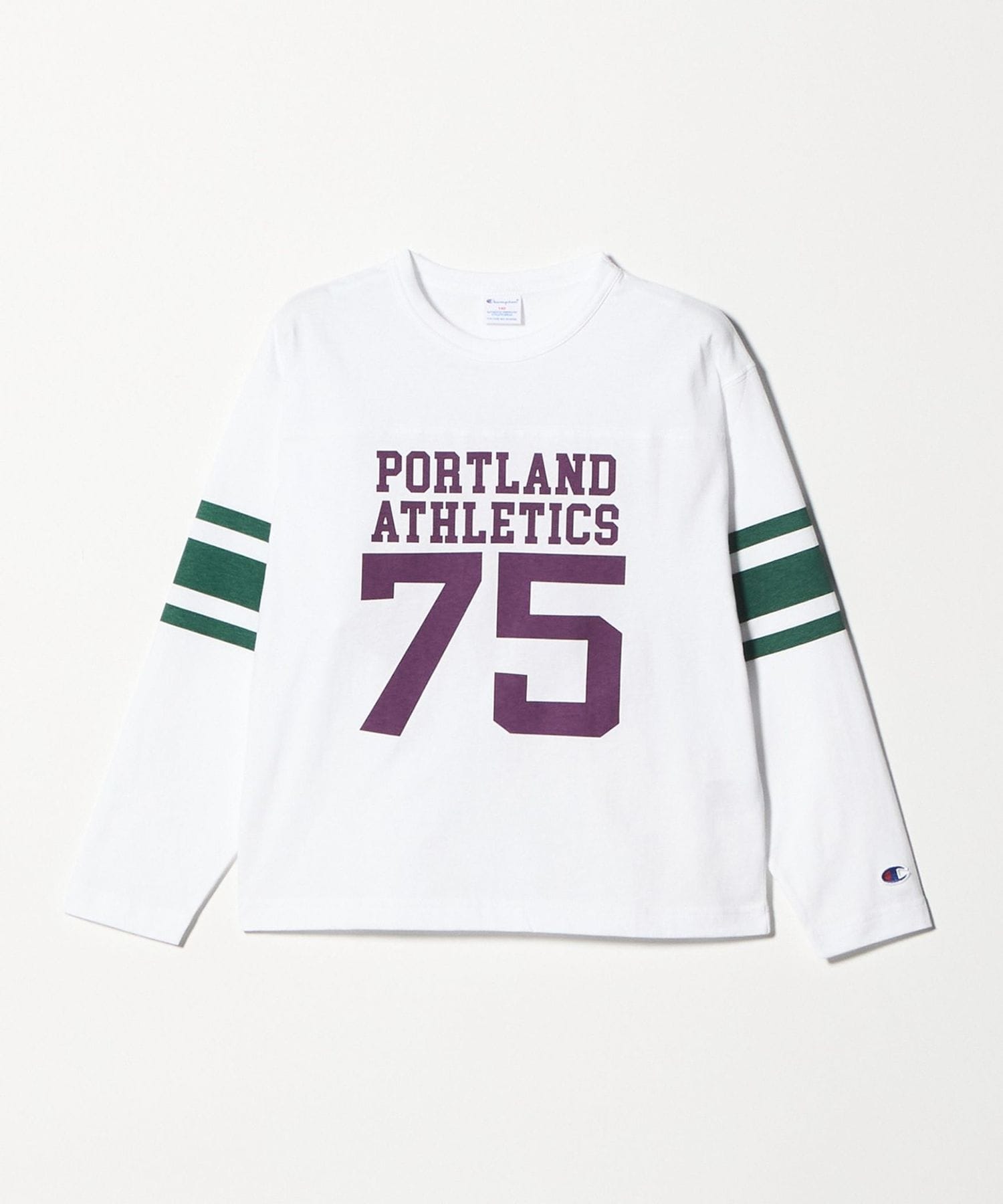 Champion＞ロングスリーブフットボール Tシャツ 140cm―160cm