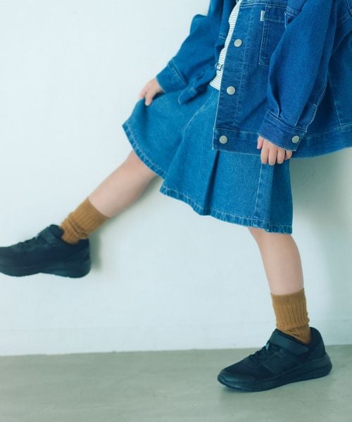 green label relaxing/デニム タックキュロット パンツ / キッズ  100cm―160cm/ショート / ハーフパンツ