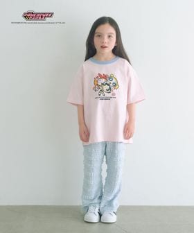 green label relaxing/【別注】＜The Powerpuff Girls＞ リンガー Tシャツ / キッズ 100cmー130cm/Tシャツ / カットソー