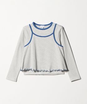 green label relaxing/ボーダーTシャツ＋キャミソール セット / キッズ 140cm―160cm/Tシャツ / カットソー