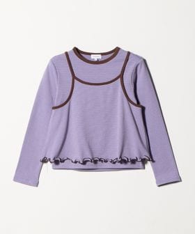 green label relaxing/ボーダーTシャツ＋キャミソール セット / キッズ 140cm―160cm/Tシャツ / カットソー