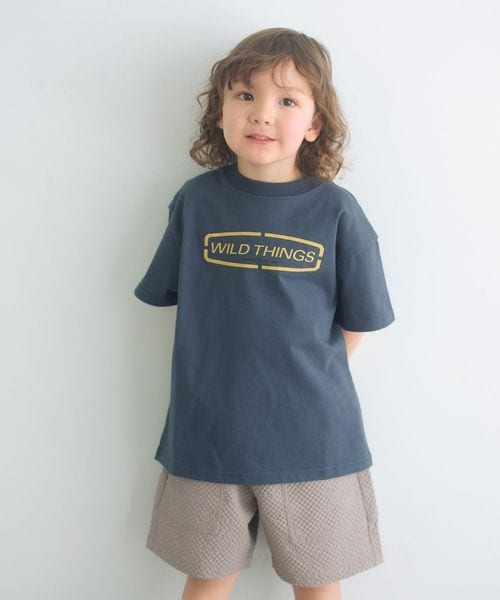 WILD THINGS/【別注】＜WILD THINGS＞ ロゴ ショートスリーブ Tシャツ / キッズ 110cm―130cm/Tシャツ / カットソー
