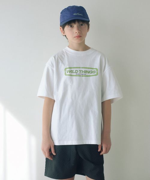 WILD THINGS/【別注】＜WILD THINGS＞ ロゴ ショートスリーブ Tシャツ / キッズ 140cm―160cm/Tシャツ / カットソー