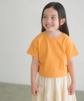 green label relaxing/【WEB限定】サイドギャザー チビ Tシャツ 100cm―160cm/Tシャツ / カットソー