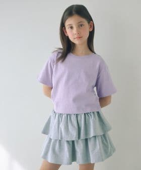 green label relaxing/【WEB限定】サイドギャザー チビ Tシャツ 100cm―160cm/Tシャツ / カットソー