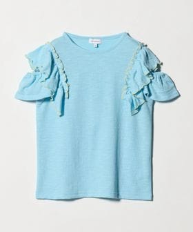 green label relaxing/ショルダースリット フリルTシャツ / キッズ  140cm―160cm/Tシャツ / カットソー
