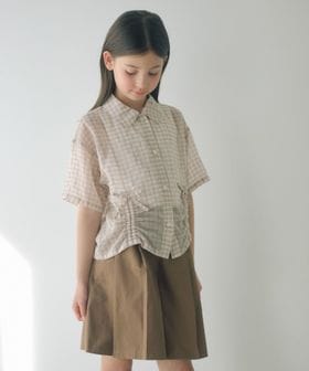 green label relaxing/シースルー チェック シャツ / キッズ  140cm―160cm/シャツ / ブラウス