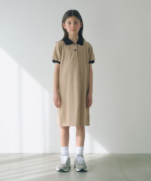 green label relaxing/バイカラー カノコ ポロワンピース / キッズ  140cm―160cm/ワンピース