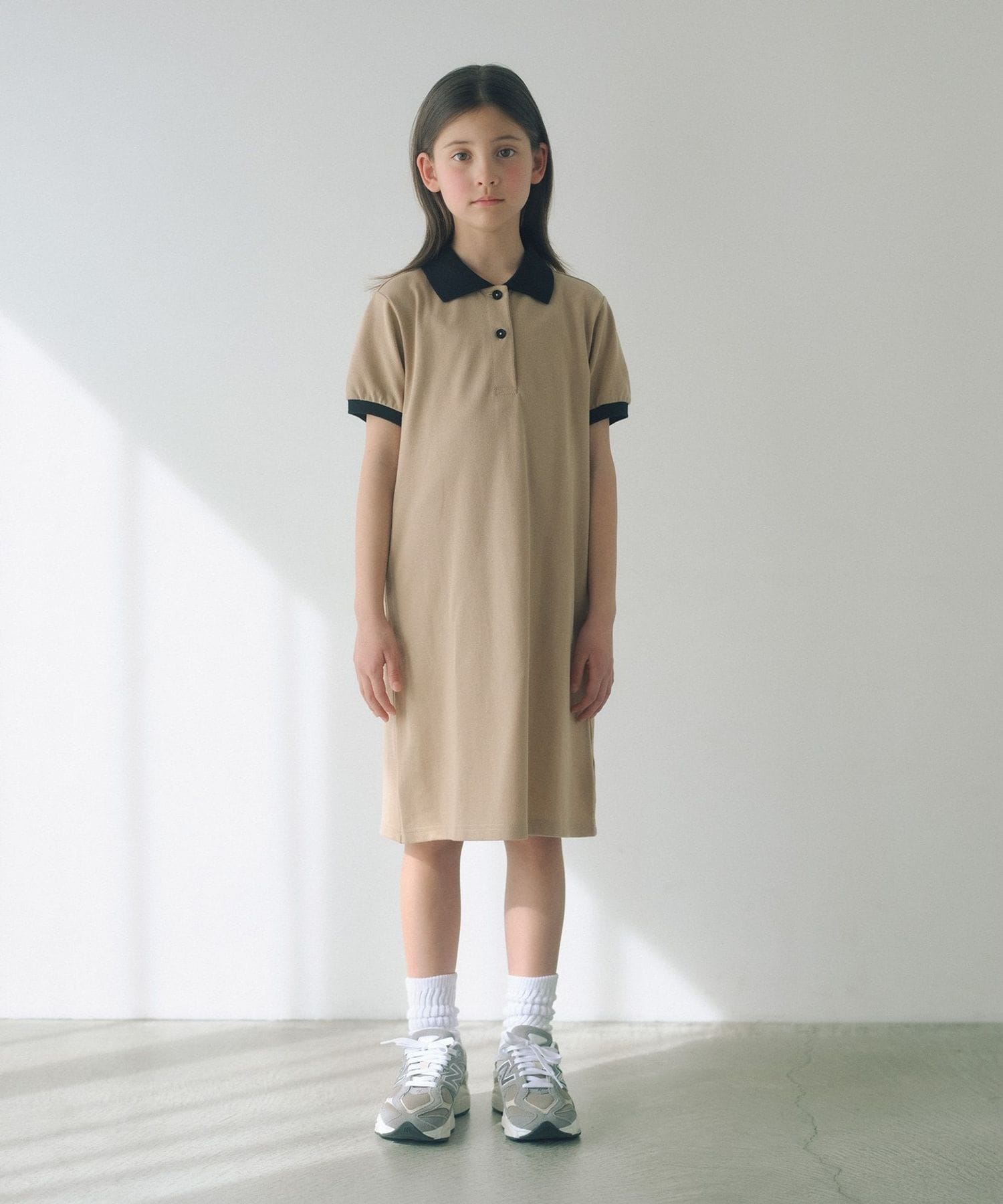 バイカラー カノコ ポロワンピース / キッズ 140cm―160cm