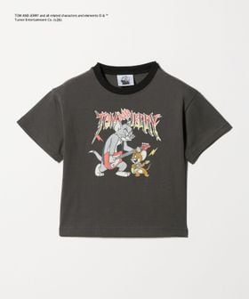 URBAMENT/【別注】＜URBAMENT＞TOM and JERRY リンガーTシャツ / キッズ 100cmー130cm/Tシャツ / カットソー