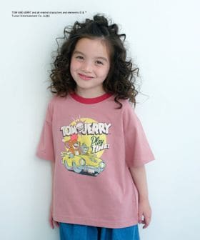 URBAMENT/【別注】＜URBAMENT＞TOM and JERRY リンガーTシャツ / キッズ 100cmー130cm/Tシャツ / カットソー