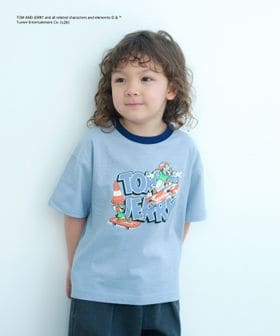 URBAMENT/【別注】＜URBAMENT＞TOM and JERRY リンガーTシャツ / キッズ 100cmー130cm/Tシャツ / カットソー