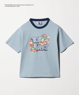 URBAMENT/【別注】＜URBAMENT＞TOM and JERRY リンガーTシャツ / キッズ 140cmー150cm/Tシャツ / カットソー