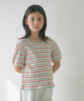 green label relaxing/テレコ マルチボーダー Tシャツ 100cm―160cm/Tシャツ / カットソー