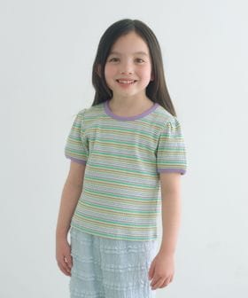 green label relaxing/テレコ マルチボーダー Tシャツ 100cm―160cm/Tシャツ / カットソー