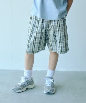 green label relaxing/チェック ハーフパンツ キッズ / 140cm―160cm/イージーパンツ
