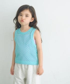 green label relaxing/サマーニットベスト ＋ キャミ セット / キッズ 100cm―130cm/ベスト